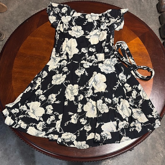Free People French Quarter Floral Wrap Mini Dress XS - Picture 4 of 6